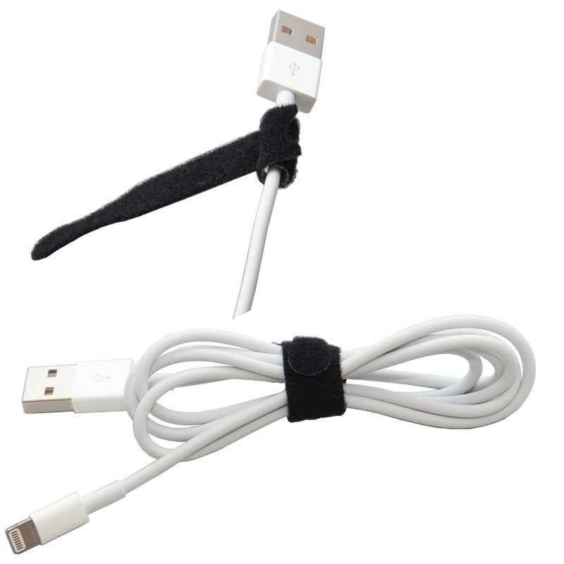 ENVISIONED Replacement Cable Tags 1/2" x 2" White Labels Writable 50 Pack for Use on All Types of Hook and Loop Cable Ties and Most Types of Velour Fabric Material - Includes Bonus Permanent Marker - Image 2
